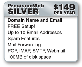 PrecisionWeb Silver Package - $149PER YEAR